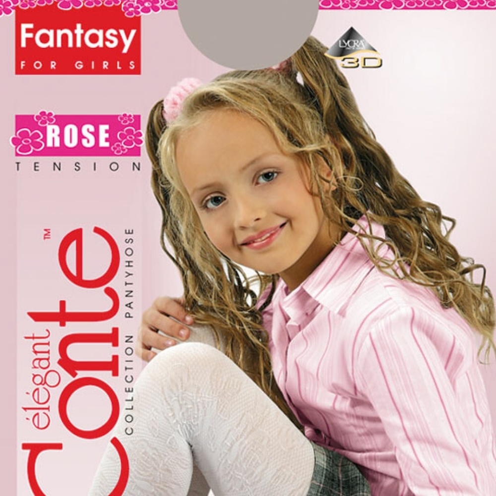 Conte Fantasy Tights For Girls - Rose